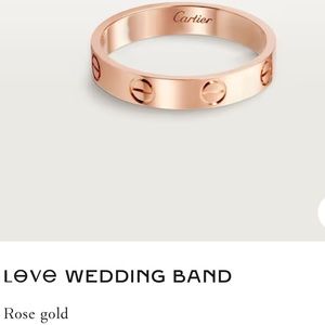 EUC Cartier Rose Gold Love Band